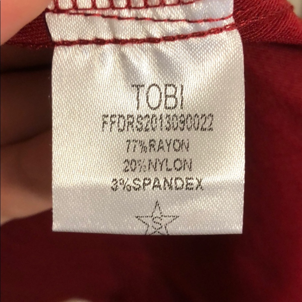 Burgundy Plunge Tobi Dress - NWT - Picture 4 of 5